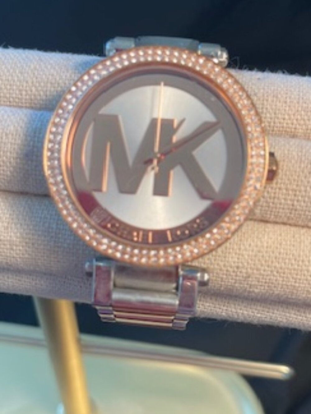 Michael Kors Silver and Rose Gold Watch
